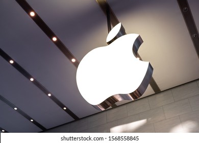 Tokyo, Japan - Nov 10, 2019: Apple Store Iphone Logo Tokyo