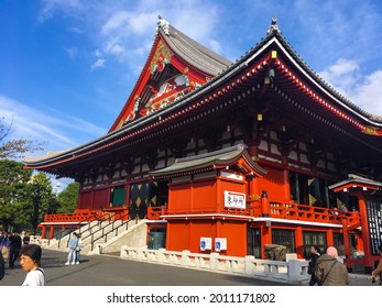Tokyo, Japan - October 21 2019: Magnificent Sensō-ji, an ancient Buddhist temple located in Asakusa, Tokyo, Japan.