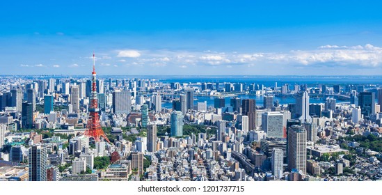 Tokyo, Japan:  The panoramic view of the Tokyo metropolis - Powered by Shutterstock