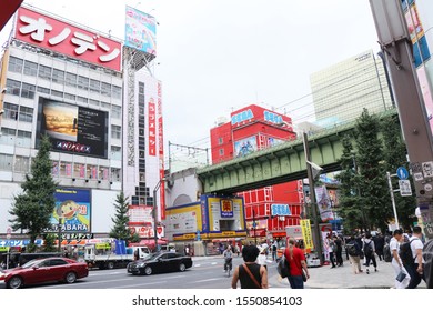 Tokyo, Japan - September 11, 2019: Akihabara Is Considered By Many To Be The Center Of Modern Japanese Popular Culture And A Major Shopping District For Video Games, Anime, Manga, And Technology. 