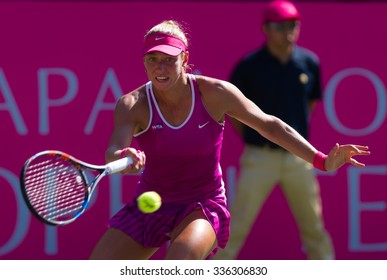 TOKYO, JAPAN - SEPTEMBER 20 :  Yanina Wickmayer In Action At The 2015 Japan Women's Open WTA International Tennis Tournament