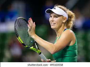 TOKYO, JAPAN - SEPTEMBER 21 : Caroline Wozniacki At The 2016 Toray Pan Pacific Open WTA Premier Tennis Tournament