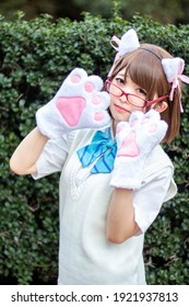 TOKYO, JAPAN - SEPTEMBER 23th, 2018: Japanese Girl Cosplay Hanayo Koizumi From Anime Love Live, This Event Was Held In Sunshine City Ikebukuro, Tokyo.