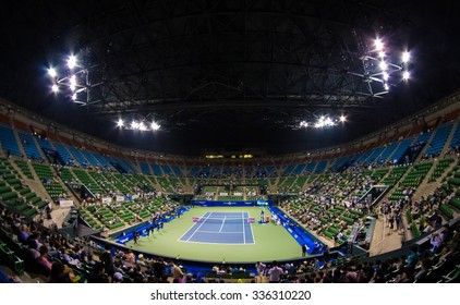 TOKYO, JAPAN - SEPTEMBER 24 :  Ambiance Inside Ariake Coliseum At The 2015 Toray Pan Pacific Open WTA Premier Tennis Tournament