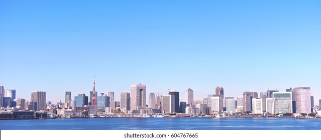 Tokyo Landscape Seen From Tokyo Harbor