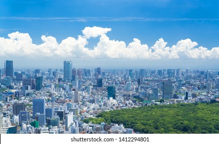 
Tokyo Landscape Summer Horizon And Cumulonimbus Clouds