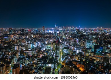 Tokyo Night View From Ebisu, Shinjuku Shibuya Area