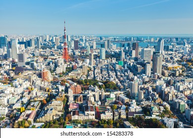 Tokyo skyline in Japan
