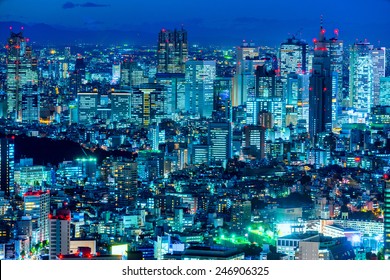 Tokyo Skyline, Shinjuku,  Japan.