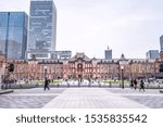 Tokyo Station in Tokyo, Japan. Open in 1914, a major a railway station near the Imperial Palace grounds and Ginza commercial district