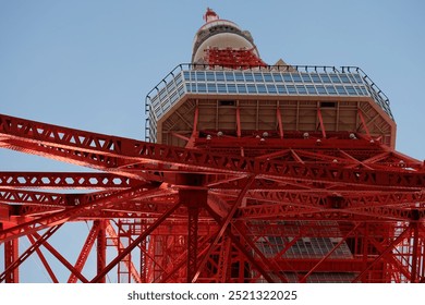 Tokyo Tower from below with all structure visible