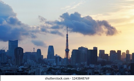 Tokyo Tower Of Sunrise Time.