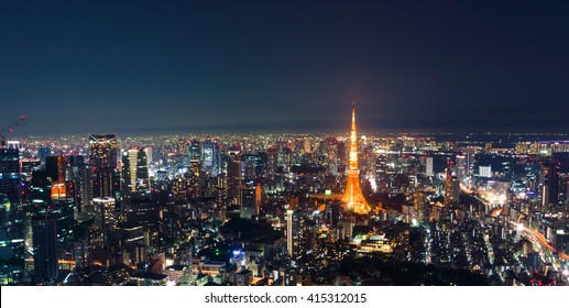 Tokyo Tower View At Night