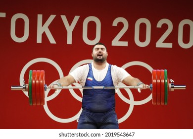 Tokyo-Japan August 4, 2021, Tokyo Olympic Games2020, weightlifting in the +109 kg category 