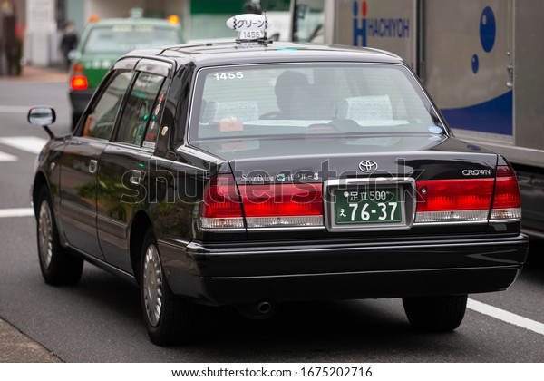 Tokyo/Japan February 24, 2020\
Toyota Comfort\
taxi. The Toyota Comfort, released in 1995, was designed for use as\
a taxicab in Japan.