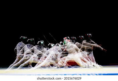 Tokyo-Japan, July 28, 2020, Tokyo2020 Olympic Games Final Fencing Corea And Germany At Makuhari Messe Hall Arena 