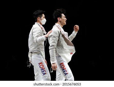 Tokyo-Japan, July 28, 2020, Tokyo2020 Olympic Games Final Fencing Corea And Germany At Makuhari Messe Hall Arena 