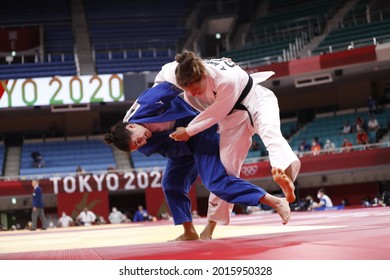 Tokyo-Japan July 29, 2021, Tokyo 2020 Olympic Games, Judo Fight    brazilian fighting Mayra Aguiar 