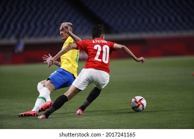 Tokyo-Japan July 31, 2021 Tokyo Olympic Games2020 Football Brazil And Egypt At Saitama Stadium 