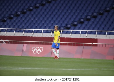 Tokyo-Japan July 31, 2021 Tokyo Olympic Games2020 Football Brazil And Egypt At Saitama Stadium 