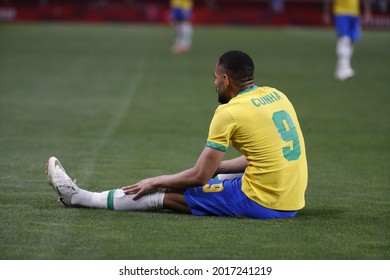 Tokyo-Japan July 31, 2021 Tokyo Olympic Games2020 Football Brazil And Egypt At Saitama Stadium 