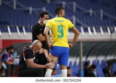 Tokyo-Japan July 31, 2021 Tokyo Olympic Games2020 Football Brazil And Egypt At Saitama Stadium 