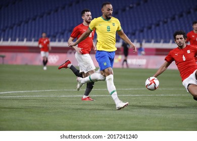 Tokyo-Japan July 31, 2021 Tokyo Olympic Games2020 Football Brazil And Egypt At Saitama Stadium 