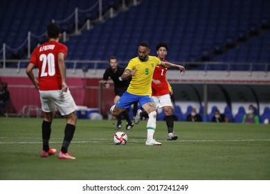 Tokyo-Japan July 31, 2021 Tokyo Olympic Games2020 Football Brazil And Egypt At Saitama Stadium 