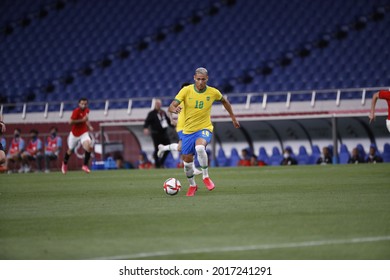 Tokyo-Japan July 31, 2021 Tokyo Olympic Games2020 Football Brazil And Egypt At Saitama Stadium 