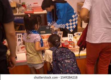 Tokyo,/Japan-20190915: Dagashi With Kids In TOKYO GAME SHOW 2019