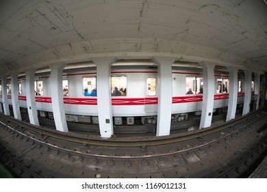 Tokyo,Japan-February 26, 2017: Tokyo Metro Marunouchi Line Train