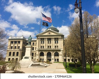 Toledo, Ohio USA- April 18, 2020: Lucas County Courthouse