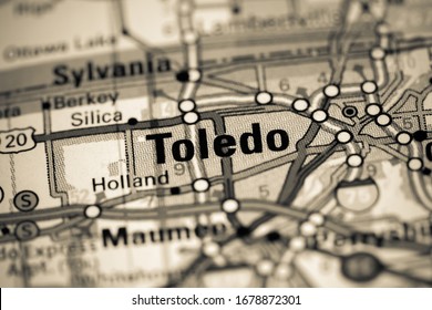 Toledo. Ohio. USA on a map