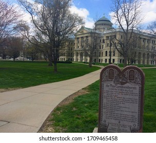 Toledo, Ohio, USA-April 18, 2020:Lucas County Courthouse