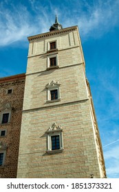 Alcázar Of Toledo, Spain. A Low Angle View Of 