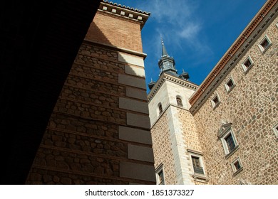 Alcázar Of Toledo, Spain. A Low Angle View Of 