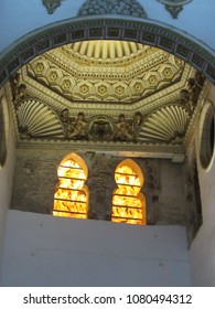 Toledo, Spain - March 14 2018: The Interior Of The Museum And Former Synagogue Of Santa María La Blanca, Which Was Erected In 1180 