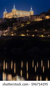 The Alcázar Of Toledo  Is A Stone Fortification Located In The Highest Part Of Toledo, Spain.
