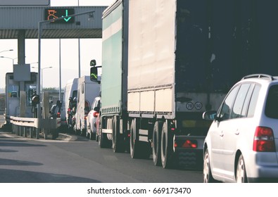 Toll Gate On The Highway