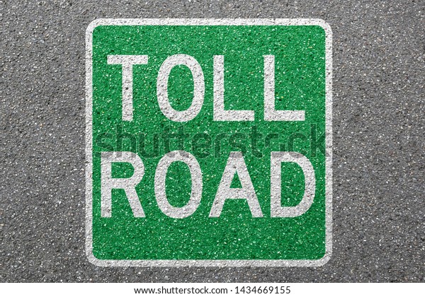 Toll road street city town pay paying money clean\
air highway sign zone\
concept