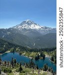 Tolmie Peak Lookout snow covered Mt Rainer Eunice lake clear blue sky