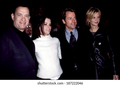 Tom Hanks, Parkey Posey, Greg Kinnear, Meg Ryan At The New York Premiere Of YOU'VE GOT MAIL, 12/10/98