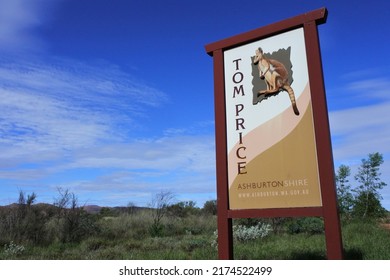 TOM PRICE, WA - JUNE 15 2022:Tom Price mining town situated in the Pilbara region, located inland, at the edge of the Hamersley Range. It is the highest town above sea level in Western Australia.