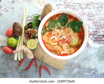 Tom Yum Is A Famous Thai Food Around The World (Tom Yum Squid).