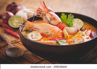 Tom Yum Goong,Thai Food - Shutterstock ID 298558445