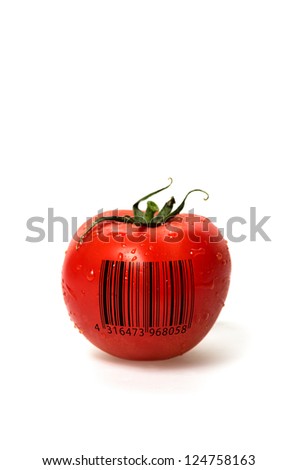 Tomato with barcode