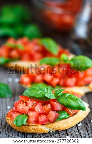 Similar – Hausgemachte italienische Bruschetta