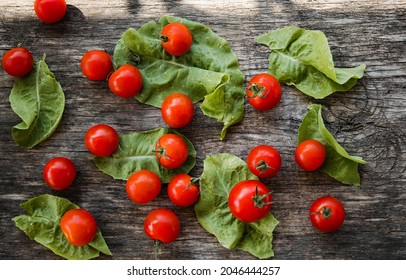 Tomato Isolate. Tomatoes Top View, Side View.