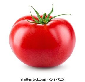 Tomato isolated. Fresh tomato. With clipping path. Full depth of field.
