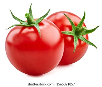Tomato isolated on white background. Fresh red two tomato with clipping path - Shutterstock ID 1565321857